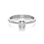 Pierścionek zaręczynowy białe złoto